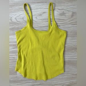 FREE PEOPLE movement chartreuse top size M workout tank